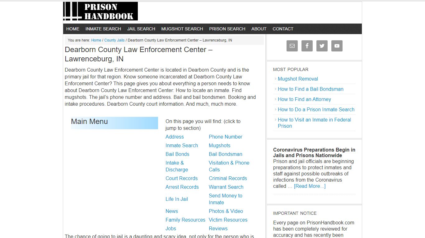 Dearborn County Law Enforcement Center – Lawrenceburg, IN